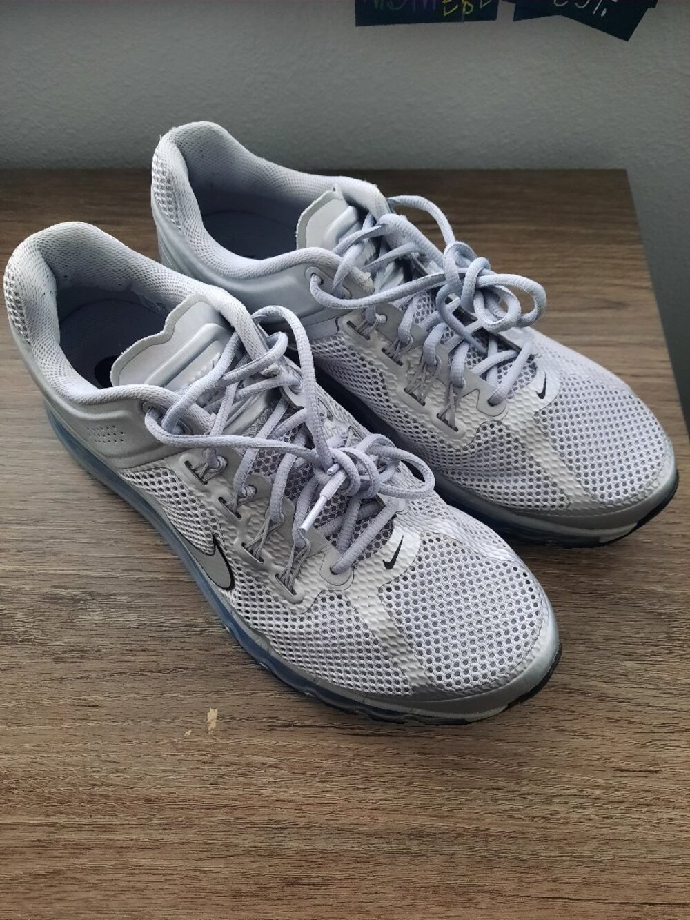 Men's Nike Air Max 2017 White Pure Platinum Silver size 12
